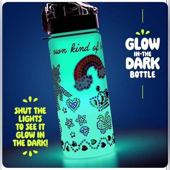 Decorate Your Own Glow-in-the-dark Water Bottle Kit for Girls NIB - Picture 3 of 14